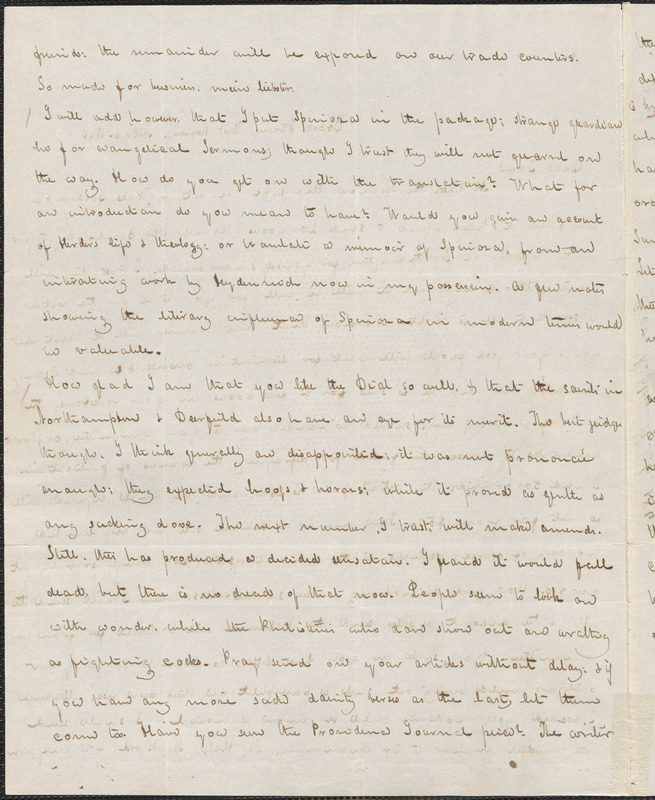 George Ripley autograph letter signed to John Sullivan Dwight, Brook Farm, August 6, 1840