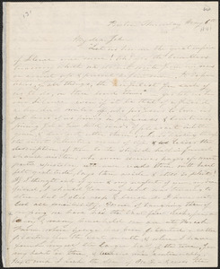 Sophia Willard Dana Ripley autograph letter signed to John Sullivan Dwight, Boston, May 6, [1841]
