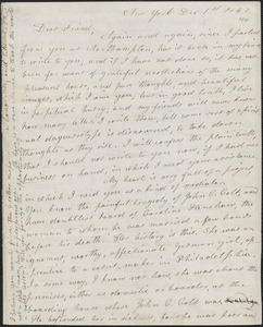 Lydia Maria Child autograph letter signed to John Sullivan Dwight, New York, December 1, 1842