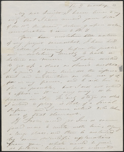 Albert Brisbane autograph letter signed to John Sullivan Dwight, New York, [December 15, 1845]