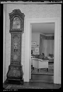 Robson House, Salem, interior, grandfather clock