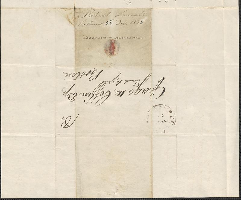 Robert Lowell to George W. Coffin, 28 December 1835 - Digital Commonwealth
