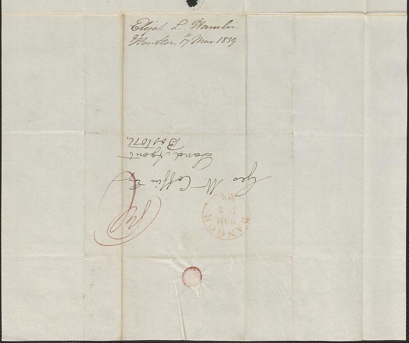 Elijah L. Hamlin to George Coffin, 17 March 1839 - Digital Commonwealth