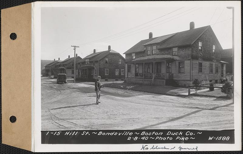 1-15 Hill Street, tenements, Boston Duck Co., Bondsville, Palmer, Mass., Feb. 8, 1940