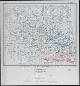 Structure map of northeastern Oklahoma