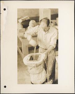 Robert Cecchini, steps in making of a plaster cast