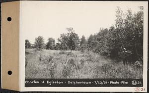 Contract No. 21, Portion of Ware-Belchertown Highway, Ware and Belchertown, land of Charles H. Egleston, Plan No. S-2, Belchertown, Mass., Jul. 22, 1931