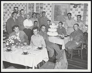 It's an Ill Wind, Etc... And if it wasn't for Hurricane Edna, these National Guard troops wouldn't have enjoyed wedding cake yesterday at Mattapoisett's Holiday House. A young couple were married in Wareham, but couldn't get to their planned reception because of the storm. So they let the boys enjoy their cake.