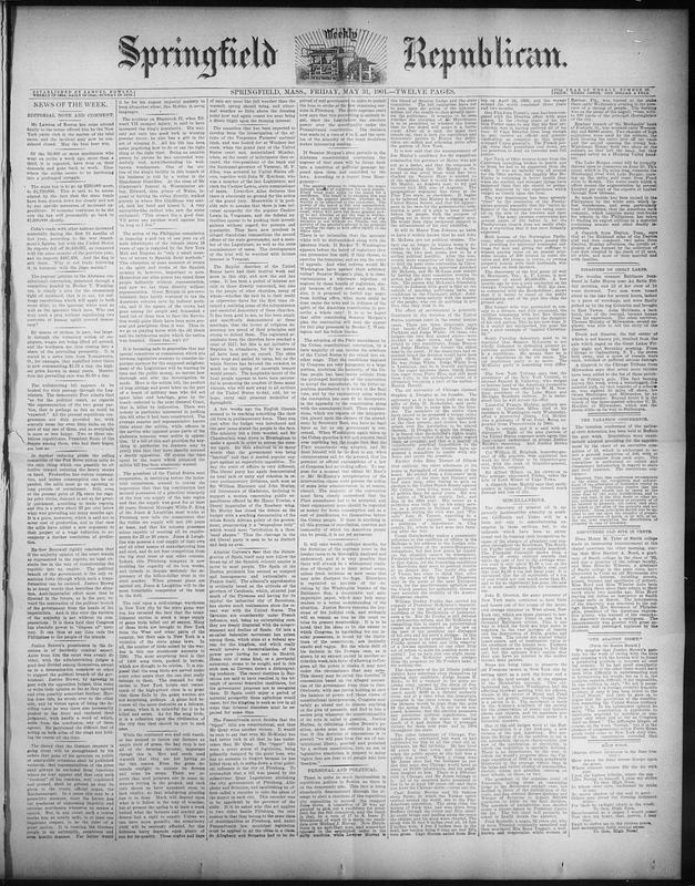 Springfield Weekly Republican - Digital Commonwealth