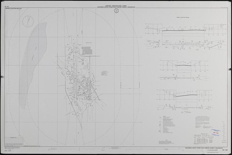 Airport obstruction chart OC 142, Snohomish County (Paine Field) Airport, Everett, Washington