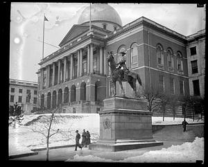State House and Hooker statue