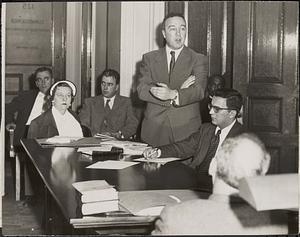 Hearing for secretary in office of Commissioner of Correction, State House, Boston