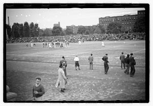 Football game, Fens Stadium, Back Bay Fens