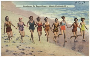Romping on the sunny shore at Atlantic Highlands, N. J.