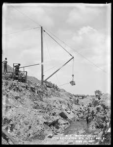 Wachusett Aqueduct, rock excavation, Section 6, station 263+, from the south, Northborough, Mass., Jun. 24, 1897