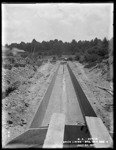 Wachusett Aqueduct, brick lining, Section 4, station 131+, from the north, Berlin, Mass., Jul. 24, 1897
