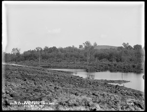 Wachusett Aqueduct, Open Channel, trench full of water, Section 11, station 483+, from the north, Marlborough, Mass., Aug. 3, 1897