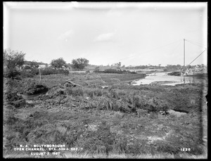 Wachusett Aqueduct, Open Channel, material washed away by breaking away of drainage ditch, Section 11, station 539+, from the west, Southborough, Mass., Aug. 3, 1897