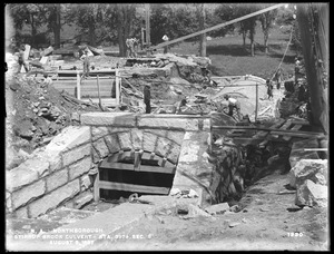 Wachusett Aqueduct, Stirrup Brook culvert, Section 9, station 397+, from the south, Northborough, Mass., Aug. 6, 1897