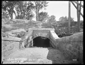 Wachusett Aqueduct, Stirrup Brook culvert, Section 9, station 397+, from the south, Northborough, Mass., Aug. 31, 1897