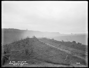 Wachusett Reservoir, land burned over, near Sawyer's Mills, from the east (covers same ground as No. 1262), Boylston, Mass., Sep. 11, 1897