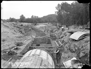 Wachusett Aqueduct, curve, Section 6, station 287+, from the west, on the New York, New Haven & Hartford Railroad, Northborough, Mass., Sep. 16, 1897