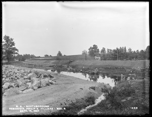 Wachusett Aqueduct, reservoir of Philip G. Hilliard, Section 6, near station 292, from the west, Northborough, Mass., Sep. 16, 1897