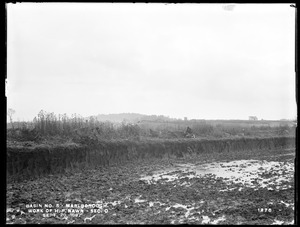 Sudbury Reservoir, Section O, work of H. P. Nawn, on the northerly dike, from the south, Marlborough, Mass., Sep. 20, 1897