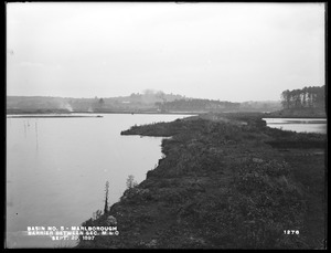 Sudbury Reservoir, Sections M and O, barrier between sections, from the southeast, Marlborough, Mass., Sep. 20, 1897