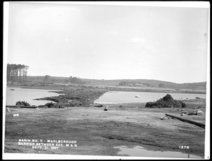 Sudbury Reservoir, Sections M and Q, barrier between sections, from the west, Marlborough, Mass., Sep. 21, 1897