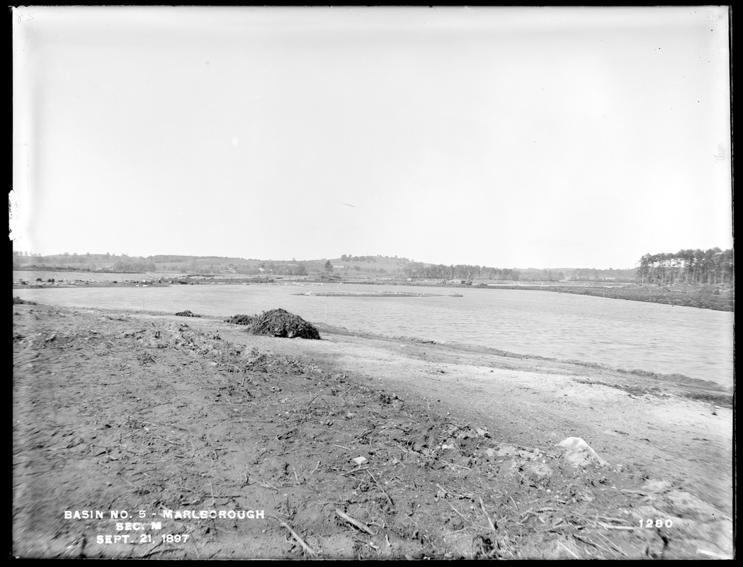 Sudbury Reservoir, Section M, from the south, Marlborough, Mass., Sep. 21, 1897
