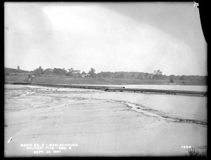 Sudbury Reservoir, Section Q, delivery pipe from dredge discharging into main embankment, from the east, Marlborough, Mass., Sep. 22, 1897