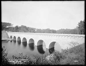 Wachusett Aqueduct, Assabet Bridge, Section 8, from the south, on east bank (this is a little different position from No. 1303), Northborough, Mass., Oct. 8, 1897