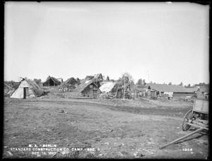 Wachusett Aqueduct, Standard construction company camp, Section 5, from the southeast, Berlin, Mass., Oct. 13, 1897