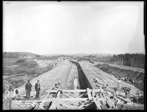 Wachusett Aqueduct, invert, sidewall and brick lining, Section 6, station 234+, from the south, Northborough, Mass., Oct. 13, 1897