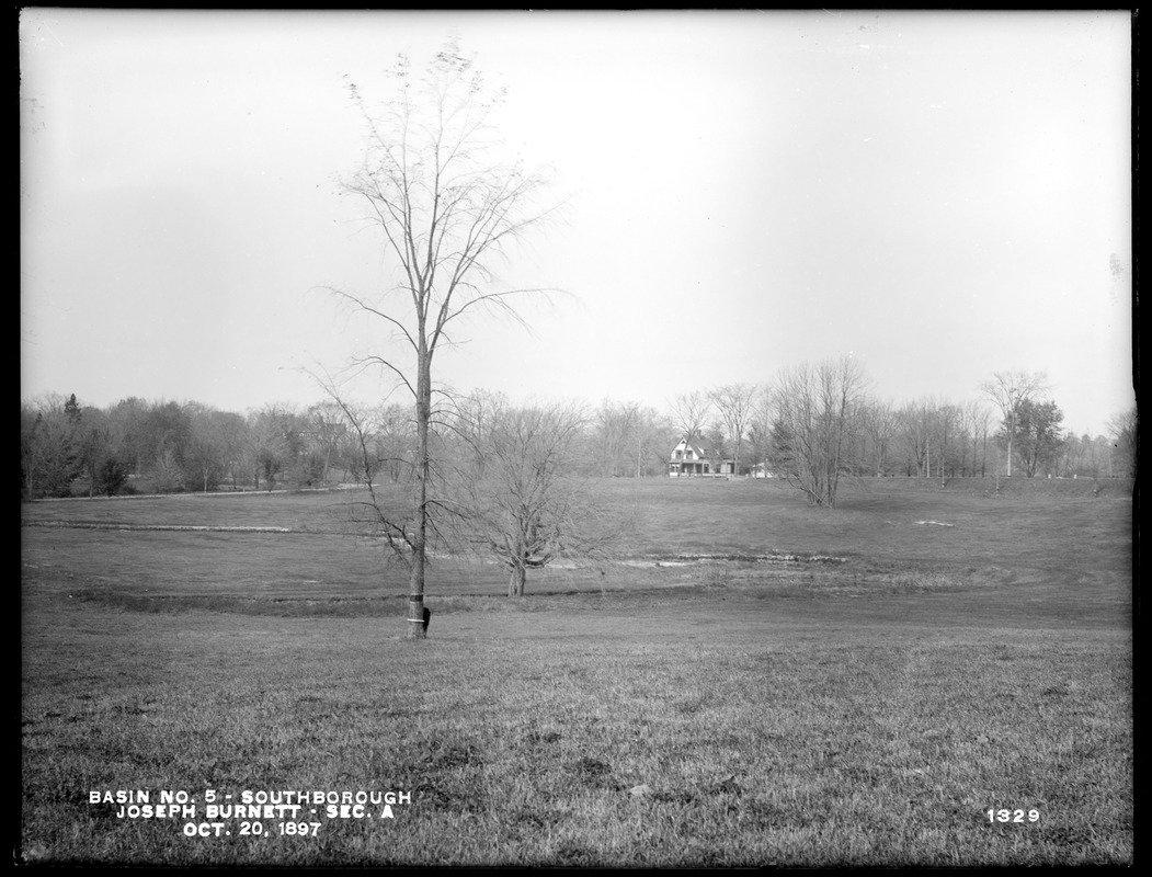 Sudbury Reservoir, Section A, land of Joseph Burnett east of Burnett Road, northern part, from the southeast, Southborough, Mass., Oct. 20, 1897
