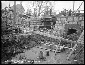 Distribution Department, Chestnut Hill High Service Pumping Station, excavation for foundation in addition, from the southeast corner, Brighton, Mass., Nov. 15, 1897
