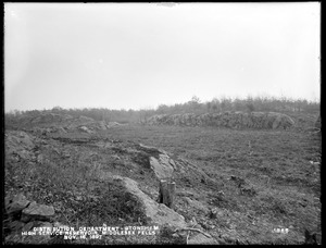 Distribution Department, Northern High Service Middlesex Fells Reservoir, east end of Dam No. 1, from the north, looking through West Basin towards outlet; site of reservoir, Stoneham, Mass., Nov. 16, 1897