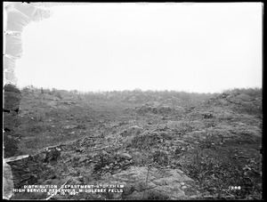 Distribution Department, Northern High Service Middlesex Fells Reservoir, southeast from the west end of Dam No. 2; site, Stoneham, Mass., Nov. 16, 1897