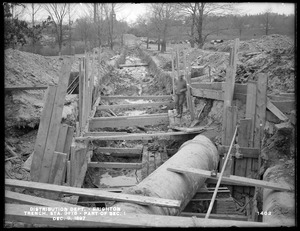 Distribution Department, Low Service Pipe Lines, part of Section 1, trench from the east, station 3+75, Brighton, Mass., Dec. 3, 1897