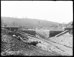 Wachusett Aqueduct, Upper Dam, Open Channel, Section 11, from the east, Southborough, Mass., Dec. 10, 1897