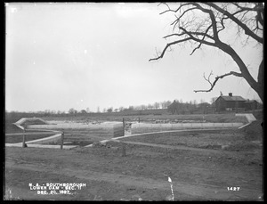 Wachusett Aqueduct, Lower Dam, Section 11, from the east, at north end of culvert, Sawin's Mills road, Southborough, Mass., Dec. 20, 1897