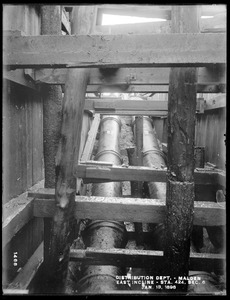 Distribution Department, Low Service Pipe Lines, Section 6, interior of cofferdam, east end, from the west, Malden, Mass., Jan. 13, 1898