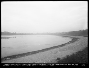 Sudbury Department, improvement of Lake Cochituate, Pegan Meadow near Whitney's boathouse, looking west, Natick, Mass., Oct. 27, 1906