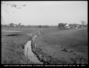 Sudbury Department, improvement of Lake Cochituate, Snake Brook at Main Street, looking east, Natick, Mass., Oct. 26, 1906