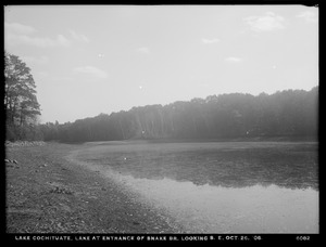 Sudbury Department, improvement of Lake Cochituate, Lake at entrance of Snake Brook, looking southeast, Natick, Mass., Oct. 26, 1906
