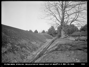 Wachusett Reservoir, relocation of brook east of Filter-beds Nos. 2 and 4, Sterling, Mass., Nov. 23, 1906