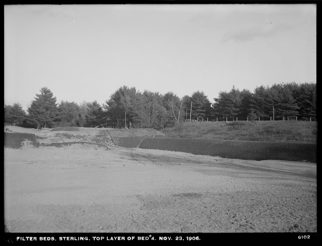 Wachusett Reservoir, top layer of Filter-bed No. 4, Sterling, Mass., Nov. 23, 1906