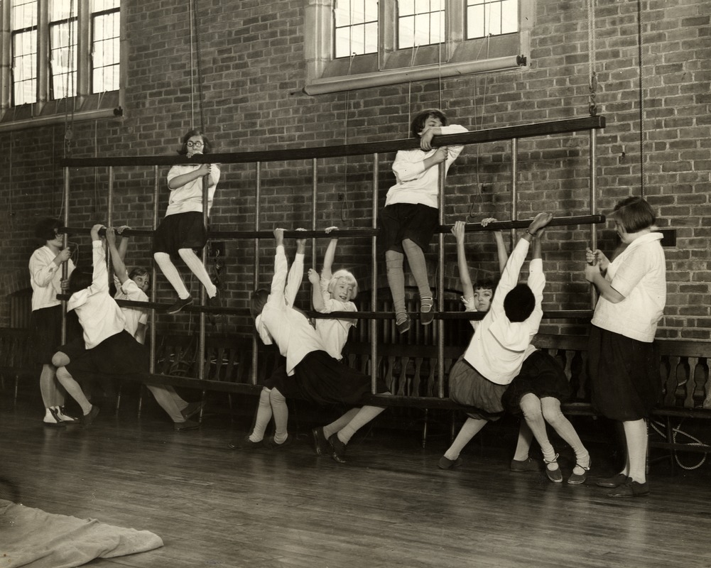 Lower School Girls in the Colby Gymnasium