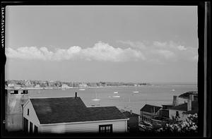 Marblehead, marine, harbor vista over houses